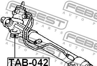 Фото 2 - Сайлентблок рульової рейки FEBEST TAB042