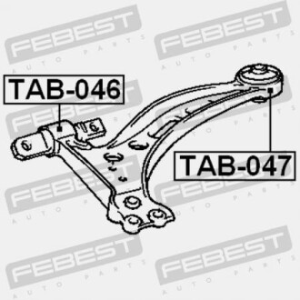 Фото 2 - Сайлентблок важеля FEBEST TAB-047 (TAB047)