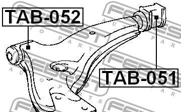 Фото 2 - Сайлентблок важеля FEBEST TAB0-51 (TAB051)