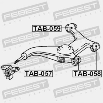 Фото 2 - Сайлентблок рычага FEBEST TAB-057