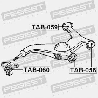 Фото 2 - Сайлентблок рычага FEBEST TAB-059