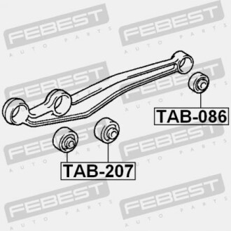 Фото 2 - Сайлентблок рычага FEBEST TAB086