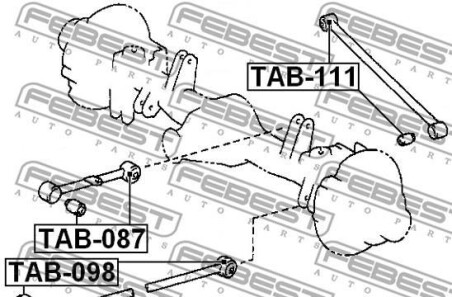 Фото 2 - Сайлентблок важеля FEBEST TAB-087 (TAB087)