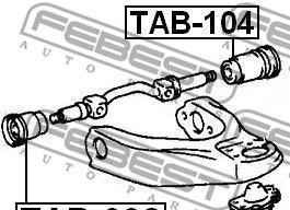Фото 2 - Сайлентблок важеля FEBEST TAB0-92