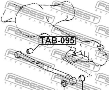 Фото 2 - Сайлентблок важеля FEBEST TAB-095