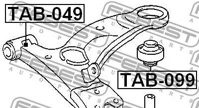 Фото 2 - Сайлентблок важеля FEBEST TAB-099 (TAB099)
