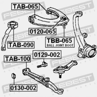 Фото 2 - Сайлентблок важеля FEBEST TAB-100 (TAB100)