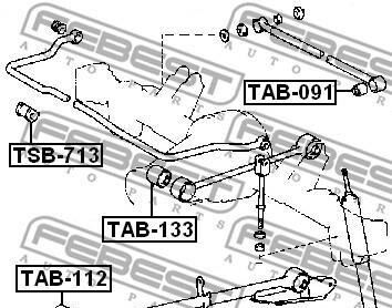Фото 2 - Сайлентблок важеля FEBEST TAB1-12