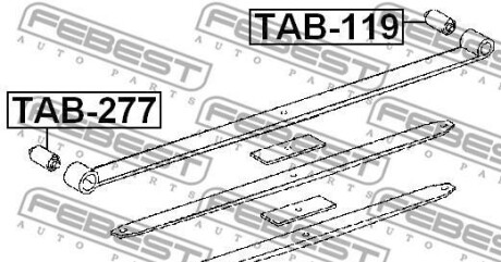Фото 2 - Ресора FEBEST TAB-119 (TAB119)