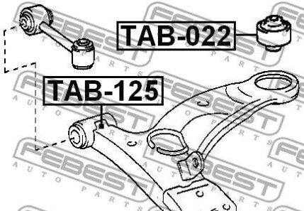 Фото 2 - Сайлентблок важеля FEBEST TAB125