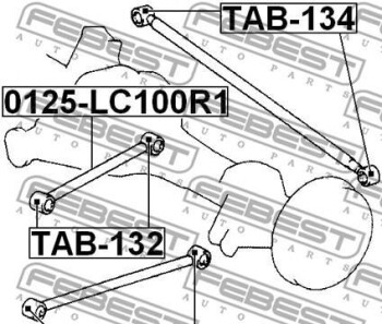Фото 2 - Сайлентблок важеля FEBEST TAB-132 (TAB132)