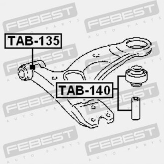 Фото 2 - Сайлентблок рычага FEBEST TAB-140 (TAB140)