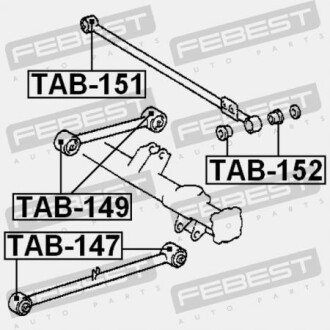 Фото 2 - Сайлентблок важеля FEBEST TAB149