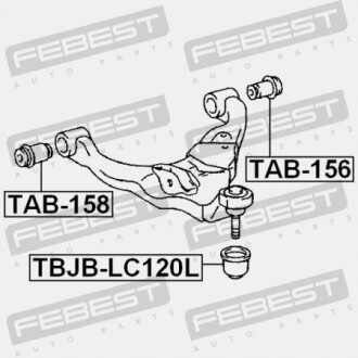 Фото 2 - Сайлентблок рычага FEBEST TAB-158