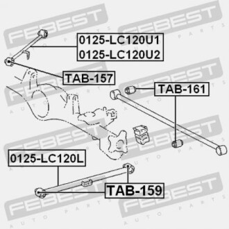 Фото 2 - Сайлентблок важеля FEBEST TAB-161