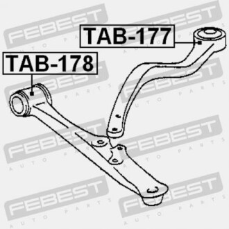 Фото 2 - Сайлентблок важеля FEBEST TAB178