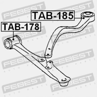 Фото 2 - Сайлентблок рычага FEBEST TAB-185