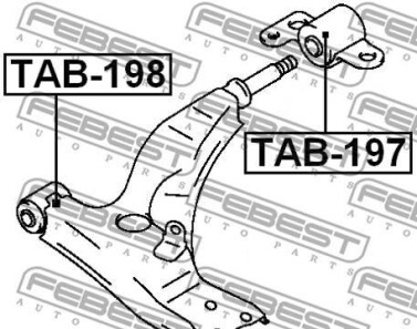 Фото 2 - Сайлентблок важеля FEBEST TAB1-97
