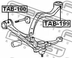 Фото 2 - Сайлентблок важеля FEBEST TAB-199