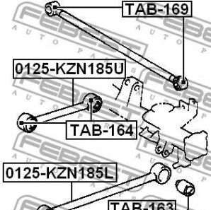 Фото 2 - Сайлентблок рычага FEBEST TAB-211 (TAB211)