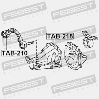 Фото 2 - Сайлентблок FEBEST TAB-218 (TAB218)