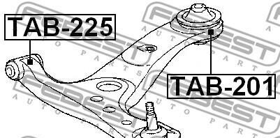 Фото 2 - Сайлентблок рычага FEBEST TAB225