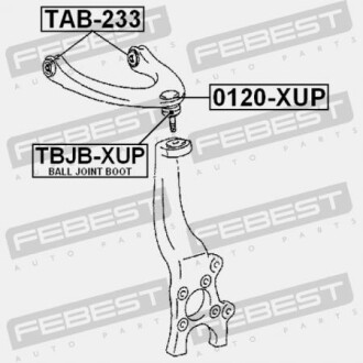 Фото 2 - Сайлентблок важеля FEBEST TAB233