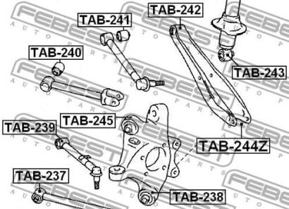 Фото 2 - Сайлентблок рычага FEBEST TAB238