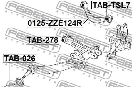 Фото 2 - Сайлентблок важеля FEBEST TAB2-78 (TAB278)