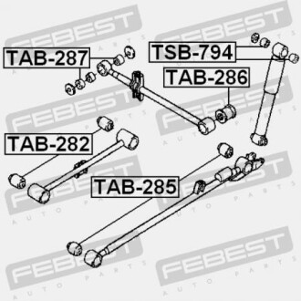 Фото 2 - Сайлентблок важеля FEBEST TAB287