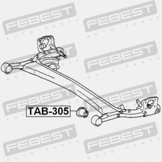 Фото 2 - Сайлентблок підрамника FEBEST TAB305