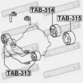 Фото 2 - Сайлентблок FEBEST TAB-313