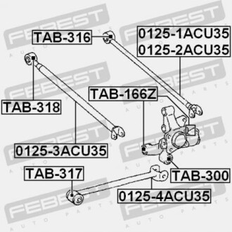 Фото 2 - Сайлентблок важеля FEBEST TAB-318 (TAB318)