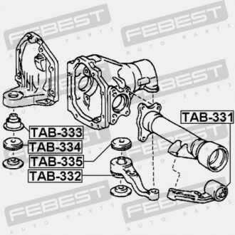 Фото 2 - Сайлентблок підвіски FEBEST TAB-332 (TAB332)