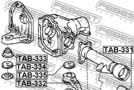 Фото 2 - Сайлентблок підвіски FEBEST TAB334
