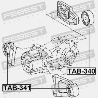 Фото 2 - Сайлентблок підвіски FEBEST TAB341