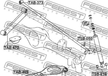 Фото 2 - Сайлентблок важеля FEBEST TAB373