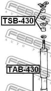 Фото 2 - Сайлентблок амортизатора FEBEST TAB-430 (TAB430)
