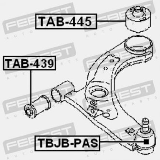 Фото 2 - Сайлентблок важеля FEBEST TAB445