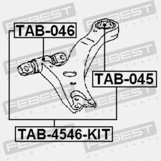 Фото 2 - Сайлентблок важеля FEBEST TAB-4546-KIT (TAB4546KIT)