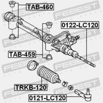 Фото 2 - Сайлентблок рульової рейки FEBEST TAB-459 (TAB459)