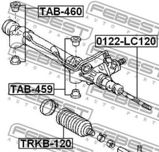 Фото 2 - Сайлентблок рулевой рейки FEBEST TAB-460 (TAB460)