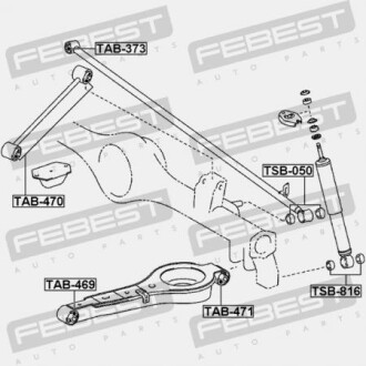 Фото 2 - Сайлентблок важеля FEBEST TAB-470
