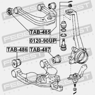 Фото 2 - Сайлентблок важеля FEBEST TAB485