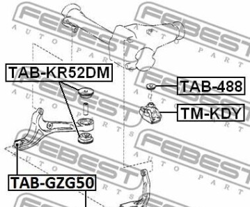 Фото 2 - Сайлентблок FEBEST TAB488