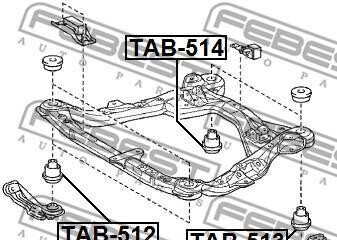 Фото 2 - Сайлентблок підрамника FEBEST TAB5-12