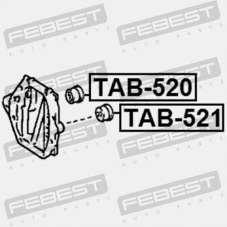 Фото 2 - Сайлентблок амортизатора FEBEST TAB-521 (TAB521)