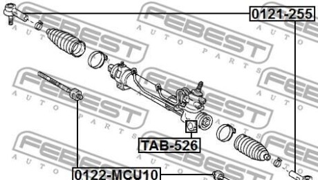 Фото 2 - Сайлентблок рульової рейки FEBEST TAB526