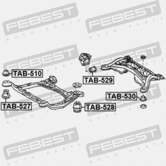 Фото 2 - Сайлентблок підрамника FEBEST TAB529