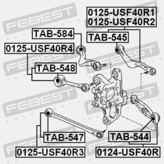 Фото 2 - Сайлентблок рычага FEBEST TAB-544 (TAB544)